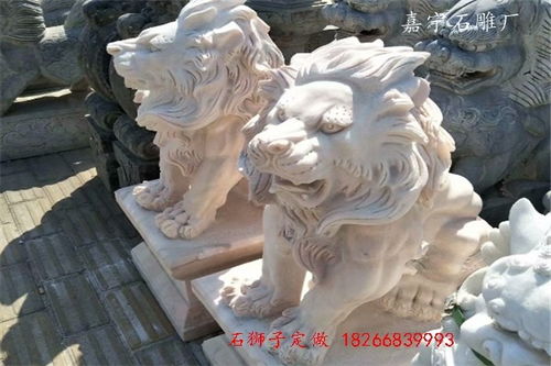张家口1米高度青石石狮子批发零售——嘉祥嘉宁石雕厂精湛工艺展示